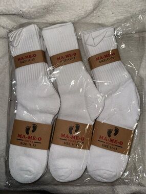 Men's White Crew Socks - 12 pack